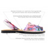 Women's Avarcas Leather Flat Sandals pink purple flowers - Avarca Menorquina - Made in Spain