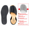 Men's Flat Sandals Leather Avarcas black - Avarca Menorquina - Made In Spain