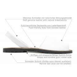 Avarca Menorquina men’s leather sandals side view with heel strap