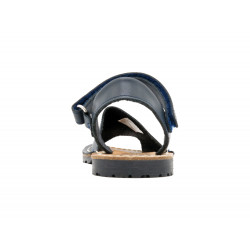Avarca Boy's Girl's Sandals navy blue Leather Kid's Summer Shoes Abarca Menorquina MADE IN SPAIN