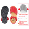 Mädchen Jungen Avarcas Sandalen Leder Kinderschuhe, rot 207