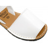 Leder Sandalen weiß Mädchen Jungen Kinder Schuhe Avarcas Menorca Sandalette Klettverschluss - Avarca Menorquina Made In Spain