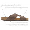 Casual Men's Mules brown Nubuck Sandals with Leather Footbed Cork Sole Morxiva 8015 Spain