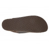 Herren Pantoletten braun Leder Fersenriemchen Sandalen Echtleder Fußbett Korksohle - Made In Spain