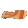 Women's Wedge Sandals brown Leather Summer Shoes with softly padded Leather Insole - Made In Spain