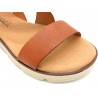 Damen Sandalen Leder braun Keilabsatz Sandaletten Echtleder Riemchen Keilsandalen
