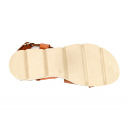 Women's Wedge Sandals brown Leather Summer Shoes with Gel padded Leather Insole