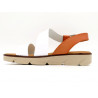 Women's Wedge Sandals white Leather Summer Shoes Gel padded