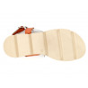 Damen Sandalen Leder Keilsandalen weiß Riemchen Sandaletten mit Keilabsatz