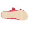 Women's Leather Mules Slippers Sandals Leather Footbed & Cork-Sole red