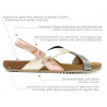 back-strap leather flat sandals women's summer shoes brown leather-footbed cork-sole metallic gold silver