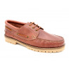 Men's Deck Shoes brown Leather Lace-Up Moccasin goodyear welted thick Sole MADE IN SPAIN