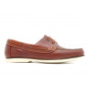 Herren Leder Mokassin cognac braun Bootsschuhe Deckschuhe Topsider Rahmengenäht Casual Spanien günstig reduziert sale