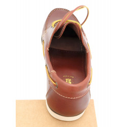 Herren Leder Mokassin cognac braun Bootsschuhe Deckschuhe Topsider Rahmengenäht Casual Spanien günstig reduziert sale