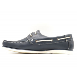Men's Moccasin Leather navy welted Topsider Lace-Up Deck Shoes CASUAL durable comfortable stitched discount