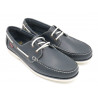 Men's Moccasin Leather navy welted Topsider Lace-Up Deck Shoes CASUAL durable comfortable stitched discount