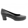 Damen Pumps Leder schwarz Flugbegleiter Schuhe Komfort Absatz Blockabsatz Echtleder Pumps Desireé 1050 Spanien