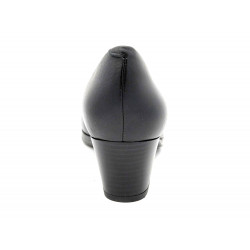 Damen Pumps Leder schwarz Flugbegleiter Schuhe Komfort Absatz Blockabsatz Echtleder Pumps Desireé 1050 Spanien