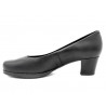 Damen Pumps Leder schwarz Flugbegleiter Schuhe Komfort Absatz Blockabsatz Echtleder Pumps Desireé 1050 Spanien