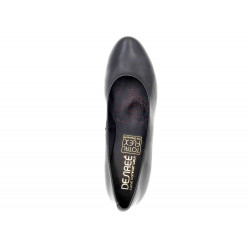 Damen Pumps Leder schwarz Flugbegleiter Schuhe Komfort Absatz Blockabsatz Echtleder Pumps Desireé 1050 Spanien