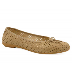 Women's Ballet Flats Nubuck Flat Summer Shoes beige