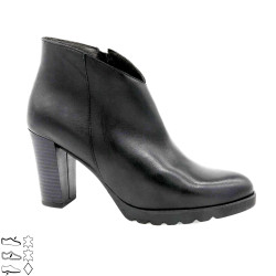 Women's Ankle Boots 3" High Heels 8-cm Leather black