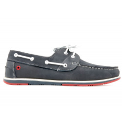 Nubuck Leather Top-Sider Moccasin Deck Shoes navy blue Lace-Up stitched sole goodyear welted