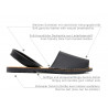 Women's Flat Sandals black Leather Avarcas Menorca Shoes Abarca - Avarca Menorquina Made In Spain