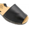 Women's Flat Sandals black Leather Avarcas Menorca Shoes Abarca - Avarca Menorquina Made In Spain