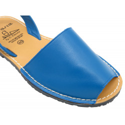 Women's Flat Sandals royal blue Leather Avarcas Menorca Shoes Abarca - Avarca Menorquina Made In Spain