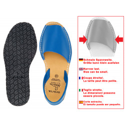 Women's Flat Sandals royal blue Leather Avarcas Menorca Shoes Abarca - Avarca Menorquina Made In Spain