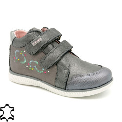 Mädchen Sneakers grau Leder Stiefel Strasssteine Kinder Schuhe PABLOSKY Made In Spain