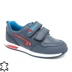 Jungen Turnschuhe blau Leder Sneakers Sport Kinder Schuhe PABLOSKY Made In Spain