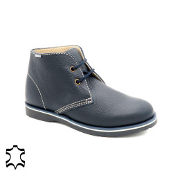 Jungen Schnürschuhe blau Leder Stiefel Kinder Schuhe klassisch elegant - PABLOSKY Made In Spain