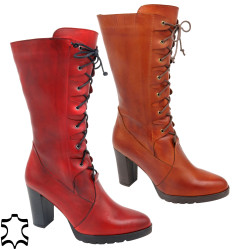 Women's Leather Mid-Calf...