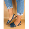 Women's Flat Sandals navy blue Leather Avarcas Menorca Shoes Abarca - Avarca Menorquina Made In Spain