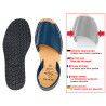 Women's Flat Sandals navy blue Leather Avarcas Menorca Shoes Abarca - Avarca Menorquina Made In Spain