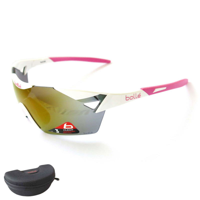 Bollé sunglasses 6 SENSE-S 11913 Women's cycling glasses white pink mirrored Size S