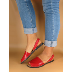 Women's Avarca Menorquina Leather Flat Sandals light comfortable