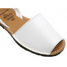 Women's Flat Sandals Leather Avarcas white Menorca Shoes - Avarca Menorquina Made in Spain