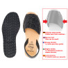 Avarca Damen Glitzer Sandalen schwarz Leder Pailletten Menorca Sommer Schuhe MADE IN SPAIN