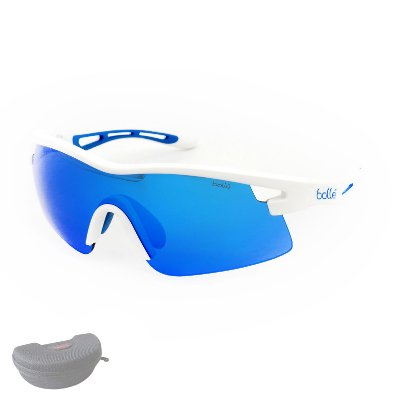 Bollé Sonnenbrille VORTEX 12264 Radbrille Halbrand Sportbrille weiß blau