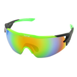 Bollé AEROMAX 12267 sunglasses cycling sports glasses half-rim black green mirrored