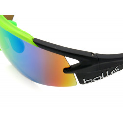 Bollé AEROMAX 12267 sunglasses cycling sports glasses half-rim black green mirrored