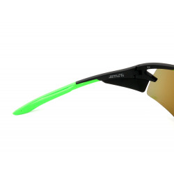 Bollé AEROMAX 12267 sunglasses cycling sports glasses half-rim black green mirrored