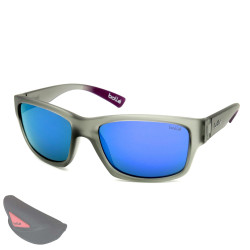 Bollé HOLMAN 12362 Sonnenbrille rechteckig semi-transparent grau violett blau