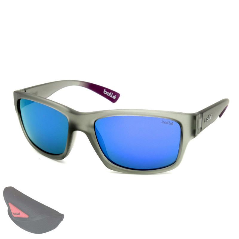 Bollé HOLMAN 12362 Sonnenbrille rechteckig semi-transparent grau violett blau