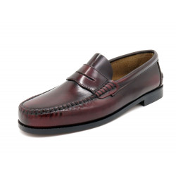 Men's Penny Loafer classic Leather Dress Shoes Welted Leather Sole - PREMIUM LINE Made In Spain