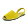 Avarca Women's Flat Sandals yellow Suede Leather Summer Shoes Abarca Menorquina - MADE IN SPAIN