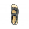 Herren Sandalen Leder Wandersandalen mit Klettverschluss Echtleder Trekkingsandalen gepolstert Casual 7001